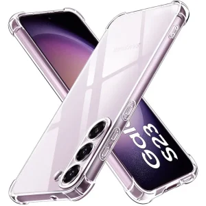 S24 S23 Ultra Case Phone Cases For Samsung S22 S21 FE S20 Plus Note 20 Ultra Galaxy A53 A54 A52 A13 Clear Thin Back Cover – Material : SJcase – Color : GRAY